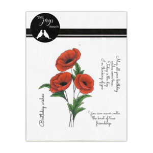Two Jays Stamp - Simple Poppies