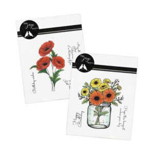 Two Jays Stamp - Simple Poppies & Flower Bouquet set