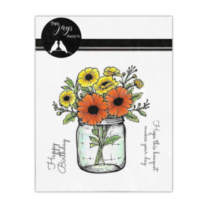 Two Jays Stamp - Flower Bouquet