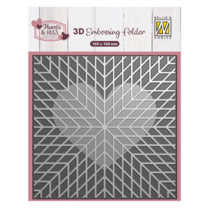 Nellie's Choice 3D Embossing Folder - Geo Heart