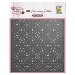 Nellie's Choice 3D Embossing Folder - Hearts & Dots