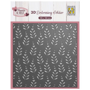 Nellie's Choice 3D Embossing Folder - Heart Branches