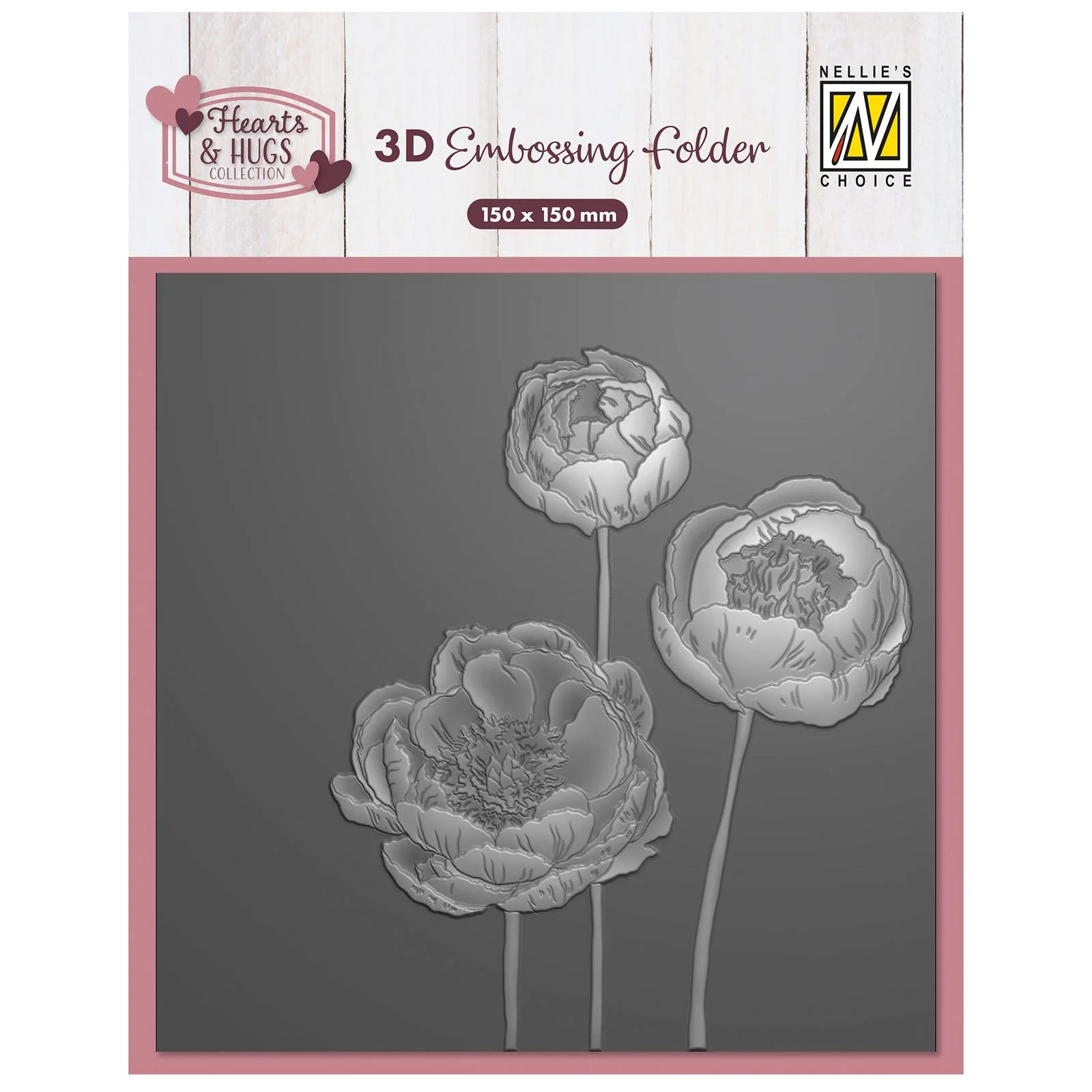Nellie's Choice 3D Embossing Folder - Flowers