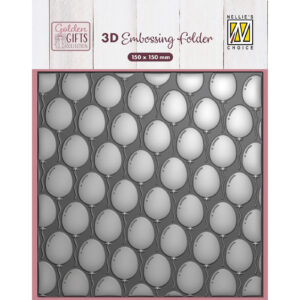 Nellie's Choice 3D Embossing Folder - Background Balloons