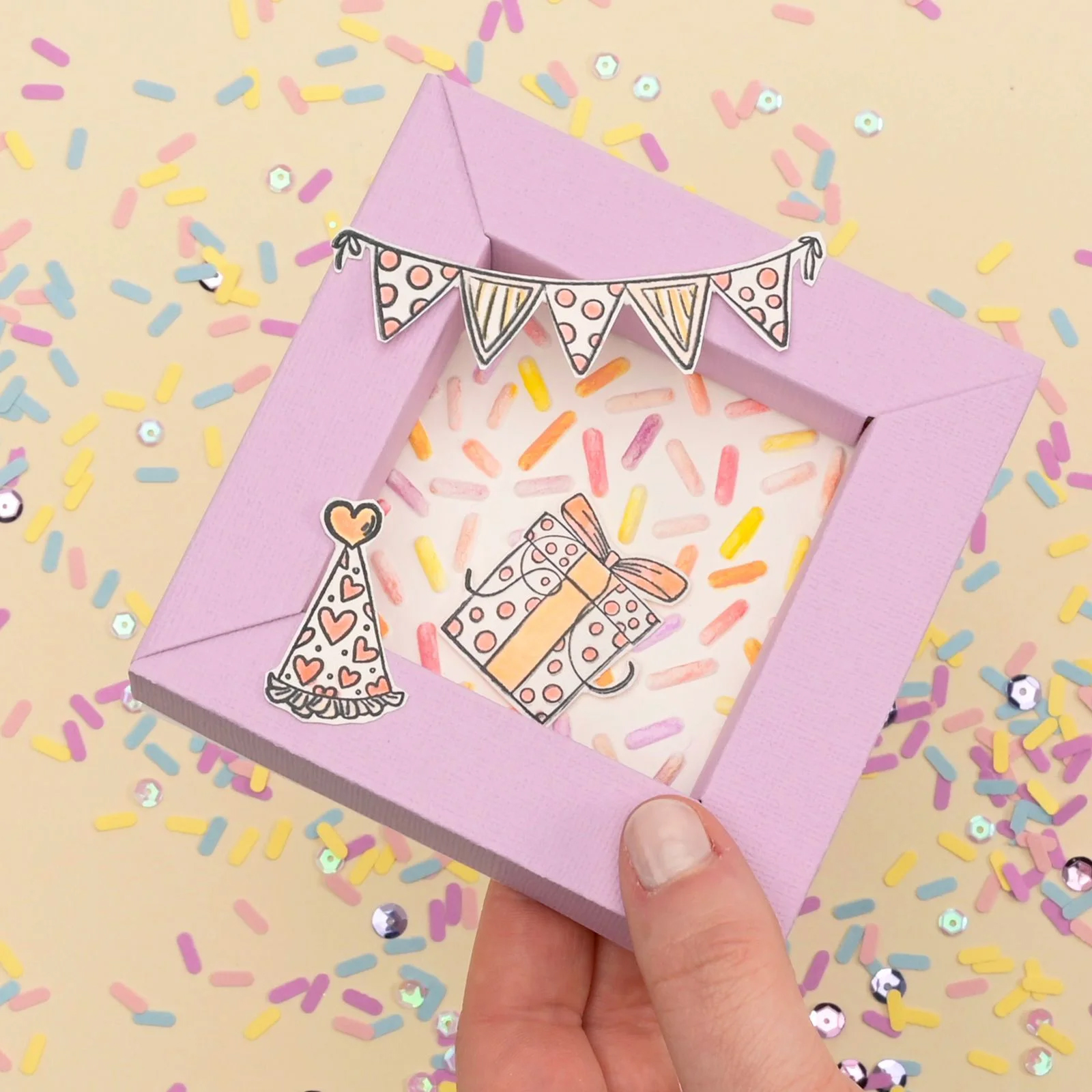 Nellie's Choice 3D Embossing Folder -Background Confetti Sprinkles