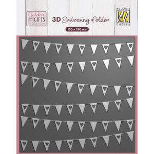 Nellie's Choice 3D Embossing Folder - Background Banners