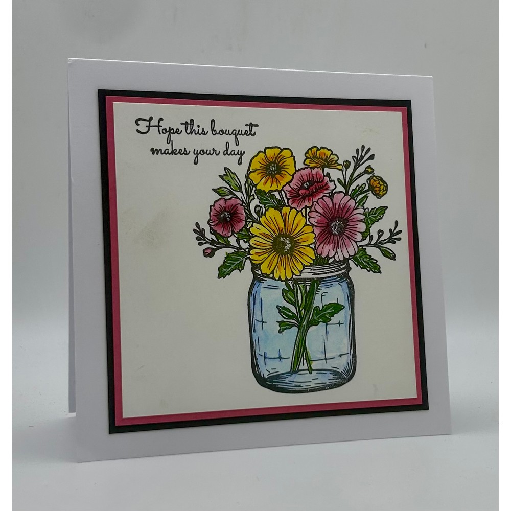 Two Jays Stamp - Flower Bouquet