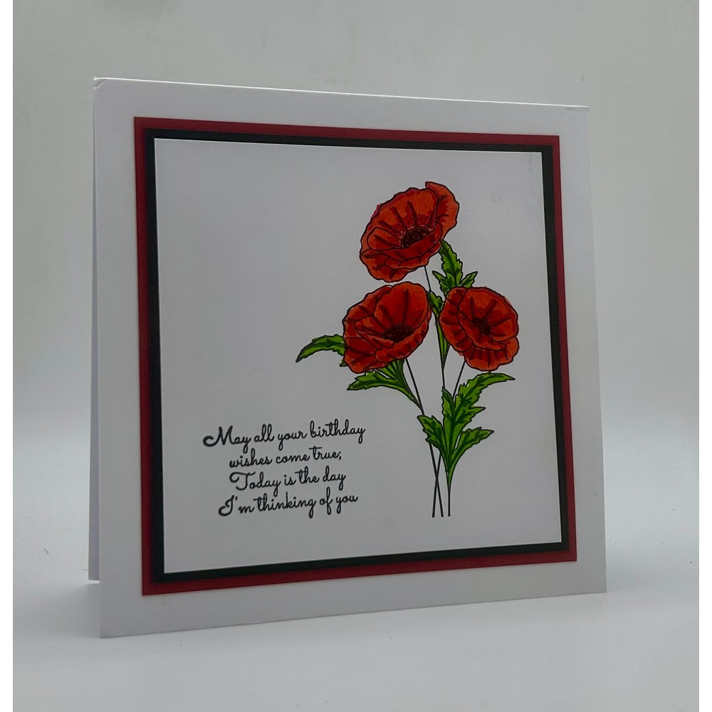 Two Jays Stamp - Simple Poppies