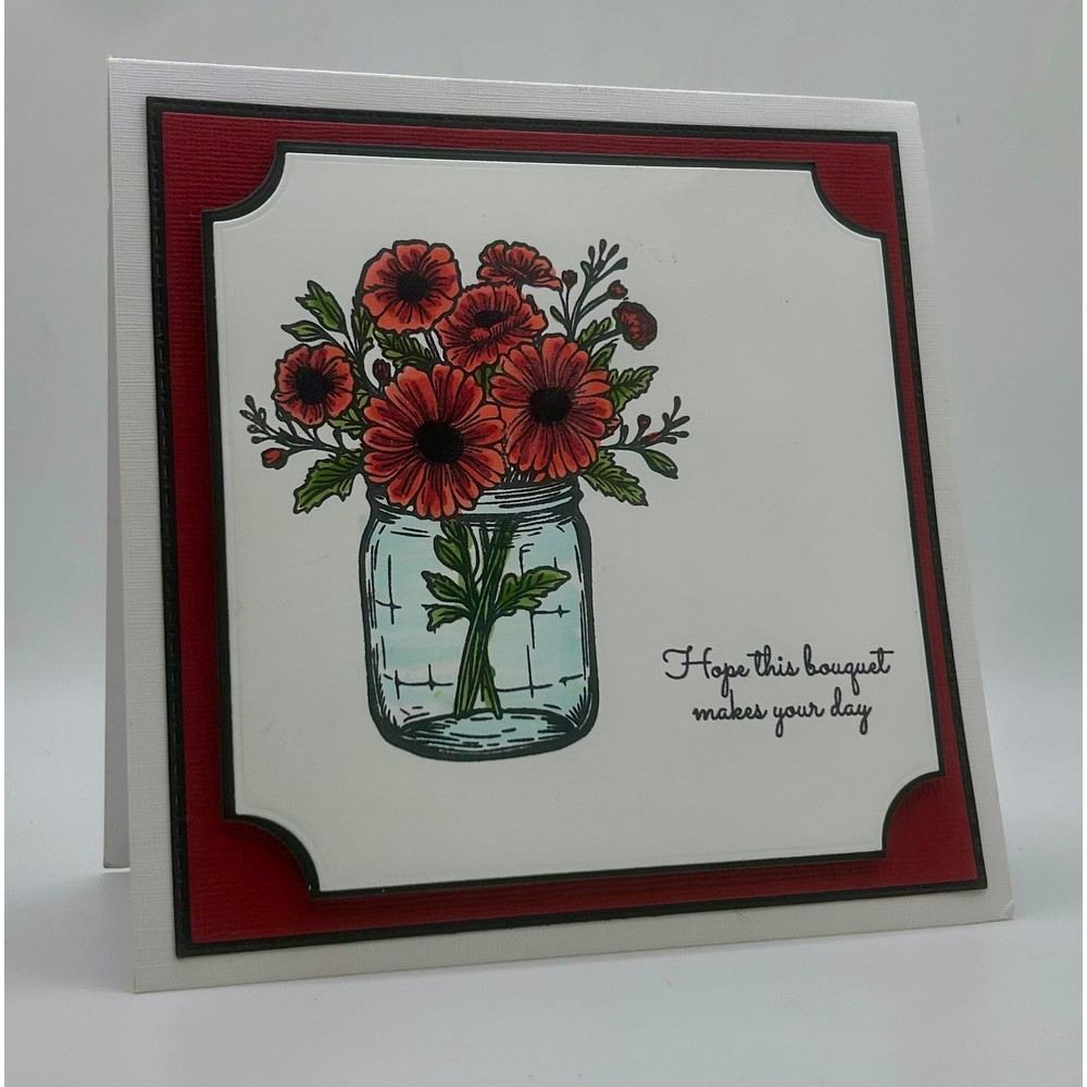 Two Jays Stamp - Simple Poppies & Flower Bouquet set