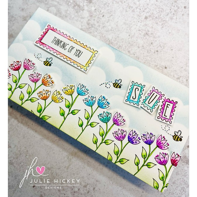 Julie Hickey Designs Julie's Letters & Numbers Tiles A6 Stamp Set - Image 5