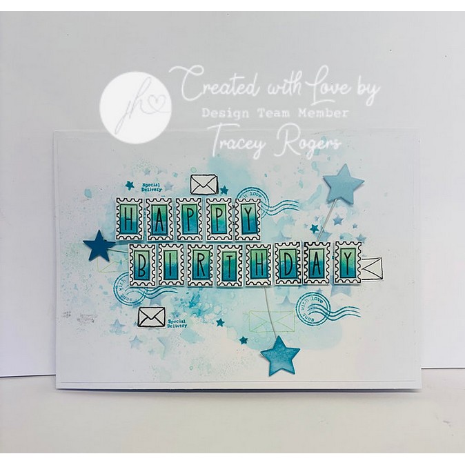 Julie Hickey Designs Julie's Letters & Numbers Tiles A6 Stamp Set - Image 3