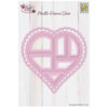 Nellie's Choice MFD125 Stanssjabloon Ovaal Snijden Multi Frame Dit 9 Stuks - 11 x 14,1 cm voor Kaarten Ambachten Scrapbooking Scrapbook Accessoires, Roze, 110 x 141 mm