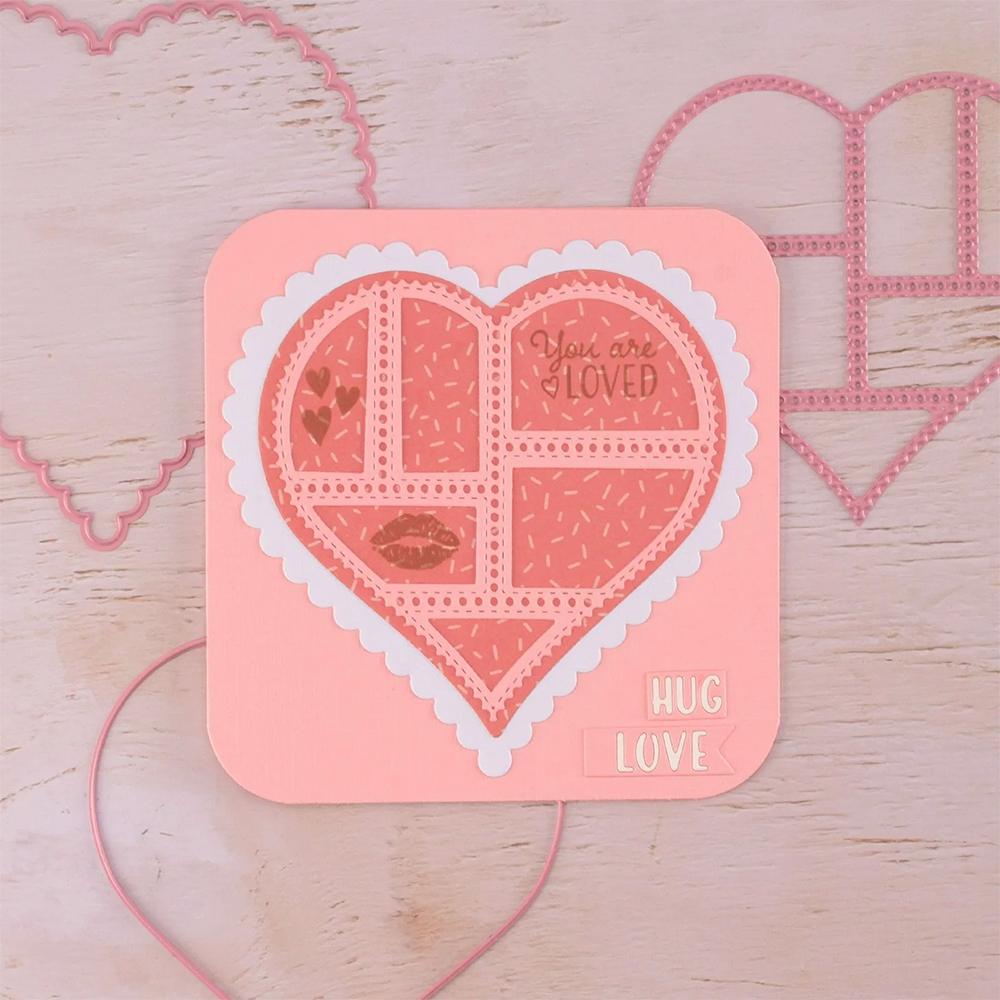Nellie's Choice Multi Frame Dies - Postal Stamps Heart