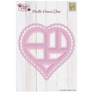 Nellie's Choice Multi Frame Dies - Postal Stamps Heart