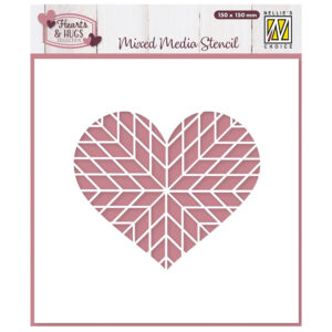 Nellie's Choice Stencil - Geo Heart