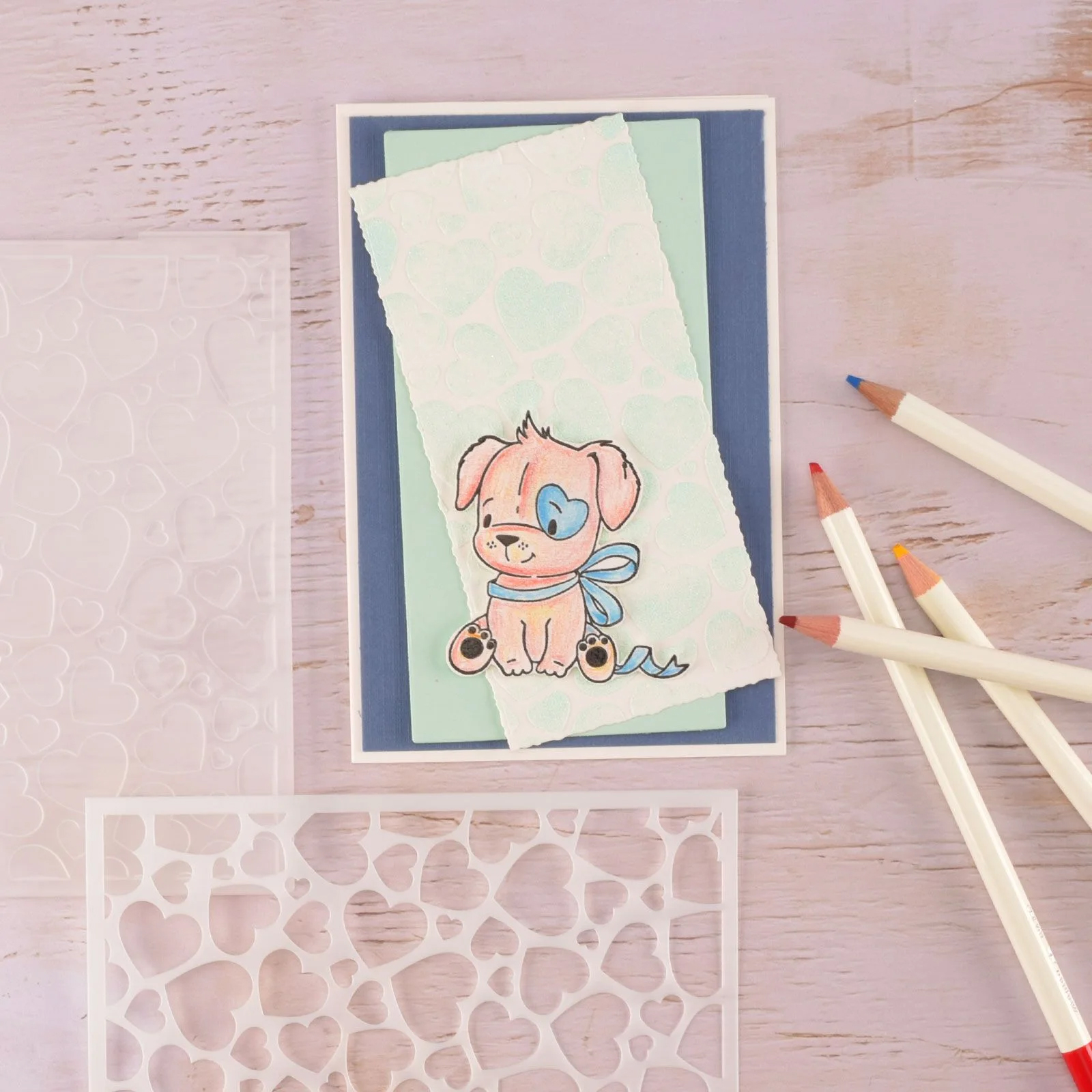 Nellie's Choice Stencil - Pop Up Hearts - Image 3