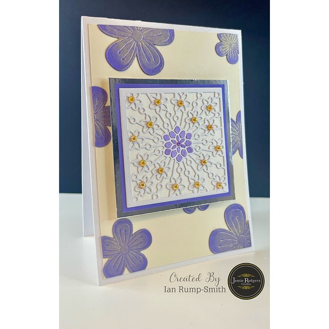 Jamie Rodgers Crafts - Floral Square Tile Die Set