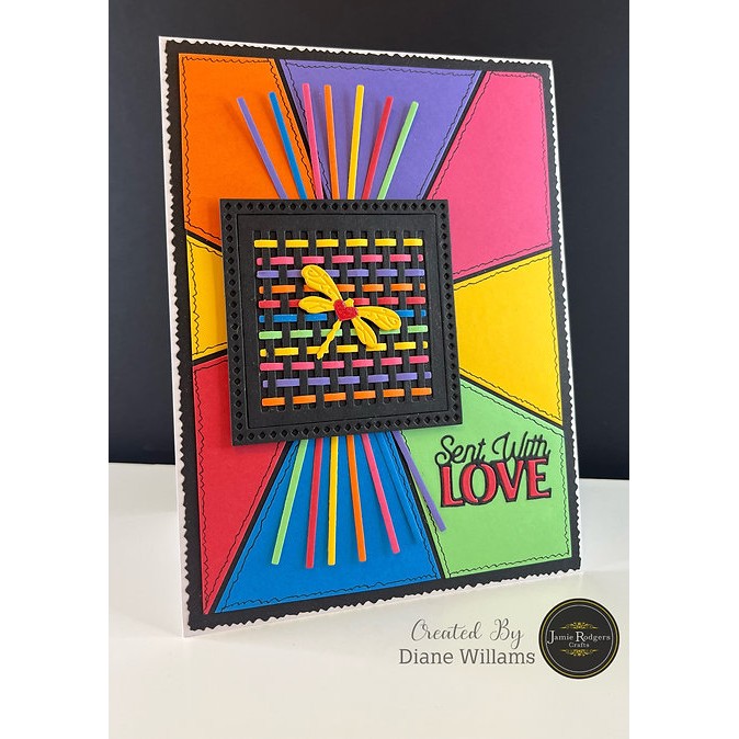 Jamie Rodgers Crafts - Striped Square Tile Die Set