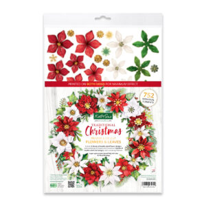 Katy Sue Designs - Traditional Christmas Die Cut Flowers & Leaves, 12 sheets