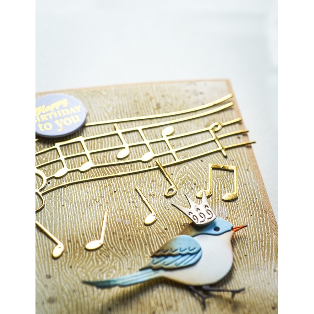 Memory Box - Happy Birthday Sheet Music craft die