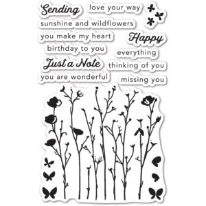 Memory Box - Sunshine And Wildflowers Clear Stamp Set