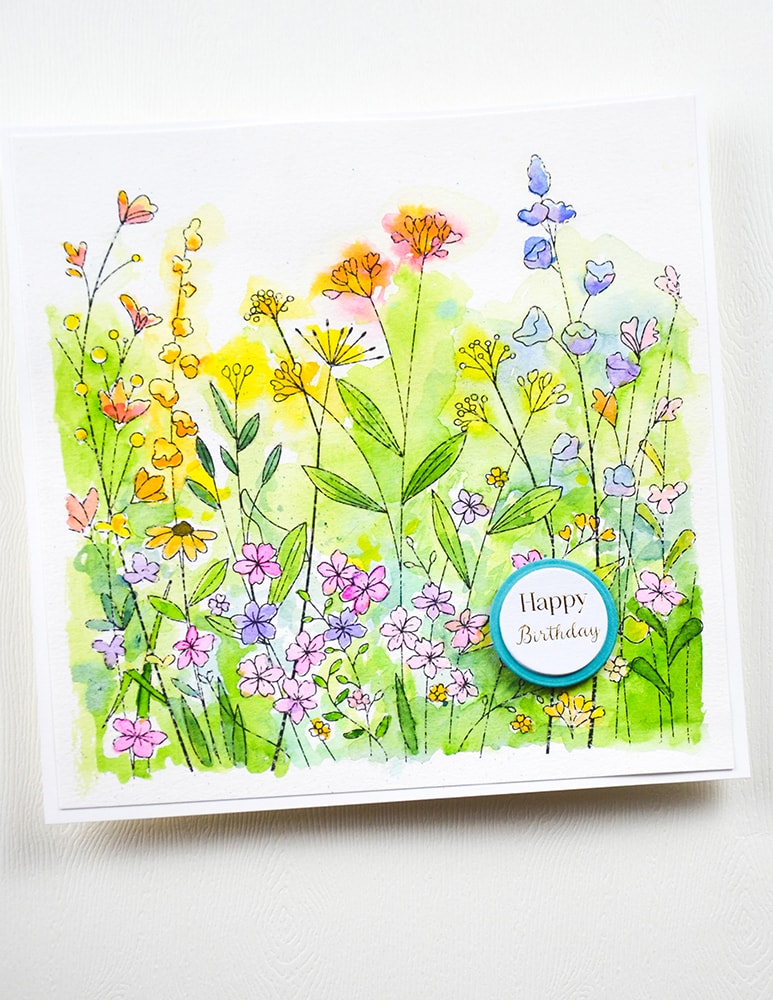 Memory Box - Wildflower Field Cling Stamp