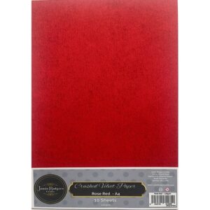 Jamie Rodgers Crafts Rose Red Crushed Velvet Paper