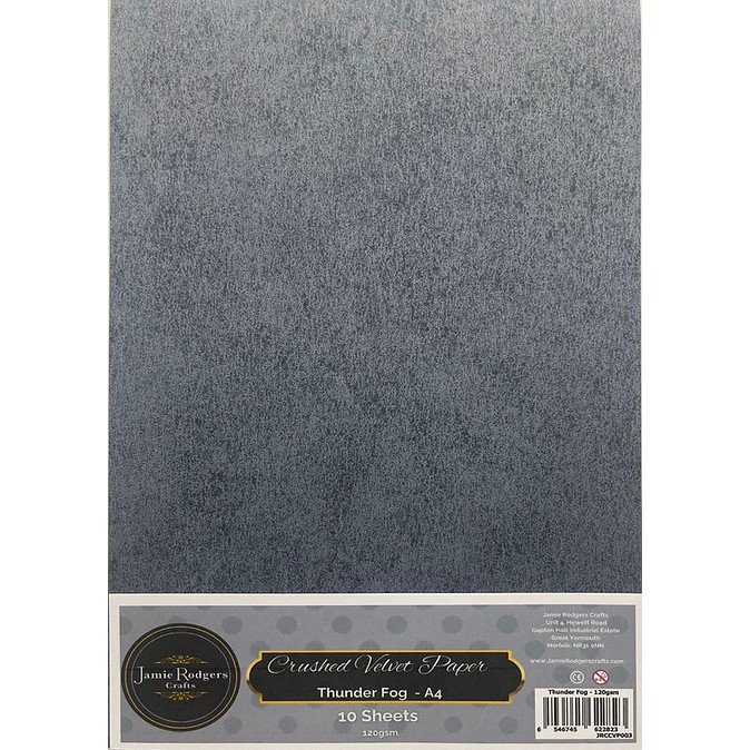 Jamie Rodgers Crafts Thunder Fog Crushed Velvet Paper