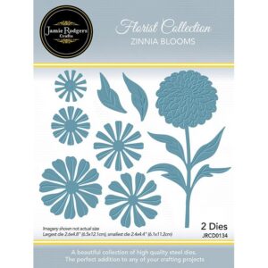 Jamie Rodgers Crafts Zinnia Blooms Craft Die Set