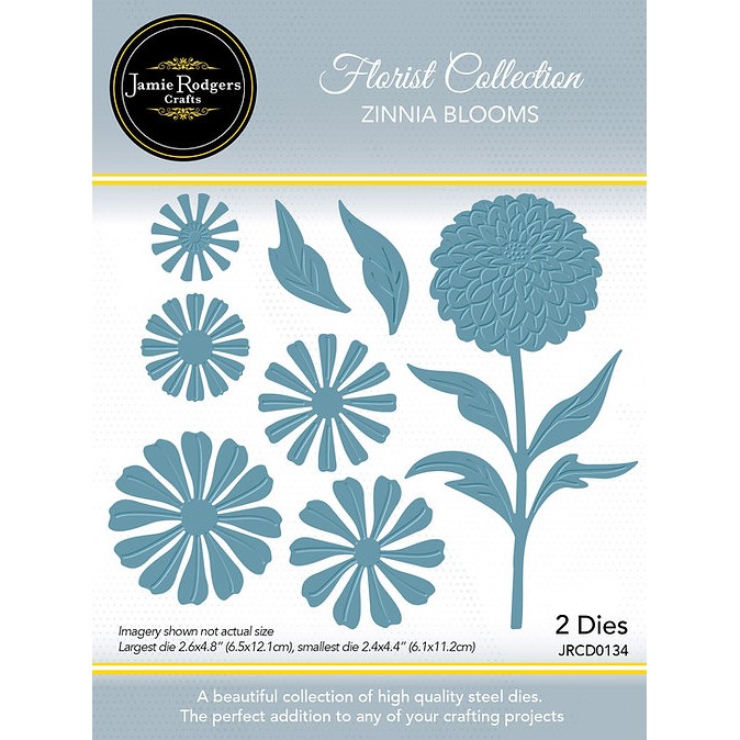 Jamie Rodgers Crafts Zinnia Blooms Craft Die Set