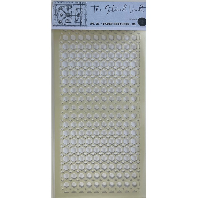 The Stencil Vault – Faded Hexagons DL