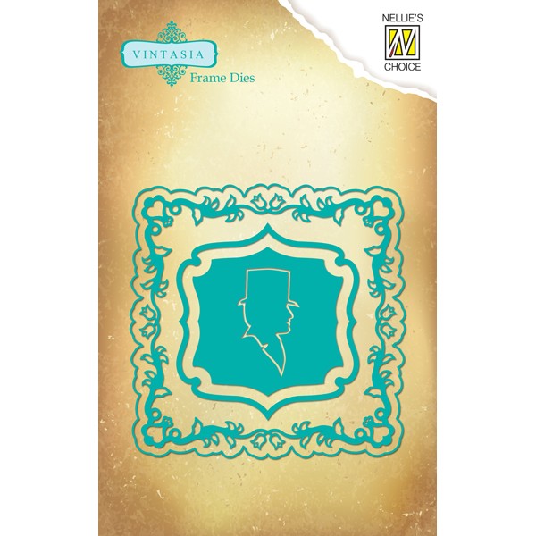 Nellie's Choice Vintasia Dies - Frame with Man & Romantic Birds - Image 2