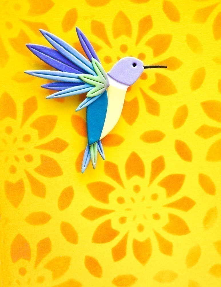 Birch Press Designs - Block Print Hummingbird Craft Die - Image 2