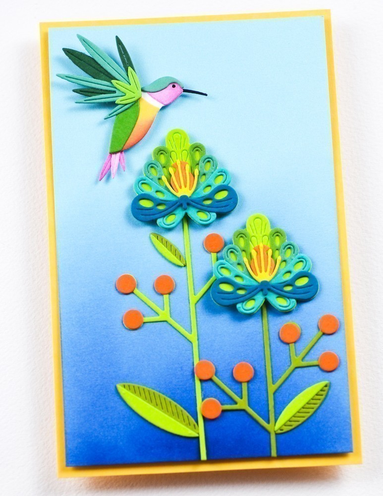 Birch Press Designs - Block Print Hummingbird Craft Die - Image 7