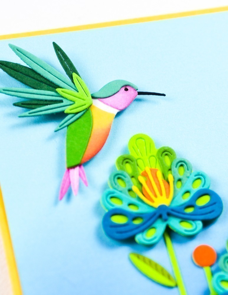 Birch Press Designs - Block Print Hummingbird Craft Die - Image 6