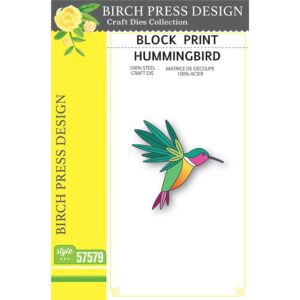 Birch Press Designs - Block Print Hummingbird Craft Die