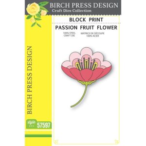 Birch Press Designs - Block Print Passion Fruit Flower Craft Die