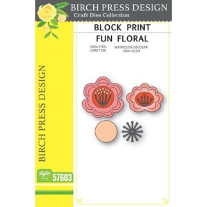 Birch Press Designs - Block Print Fun Floral Craft Die