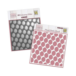 Nellie's Choice 3D Folder & Stencil Set - Background Balloons