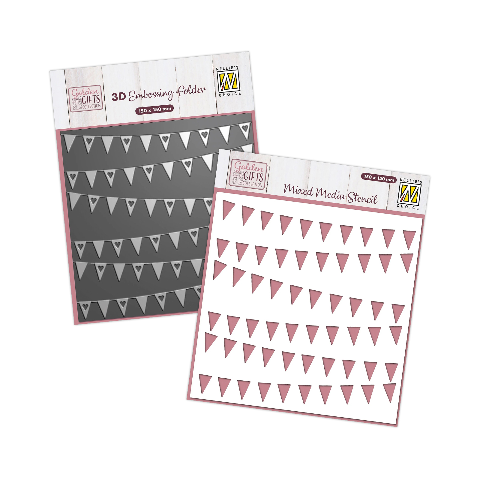 Nellie's Choice 3D Folder & Stencil Set - Background Banners