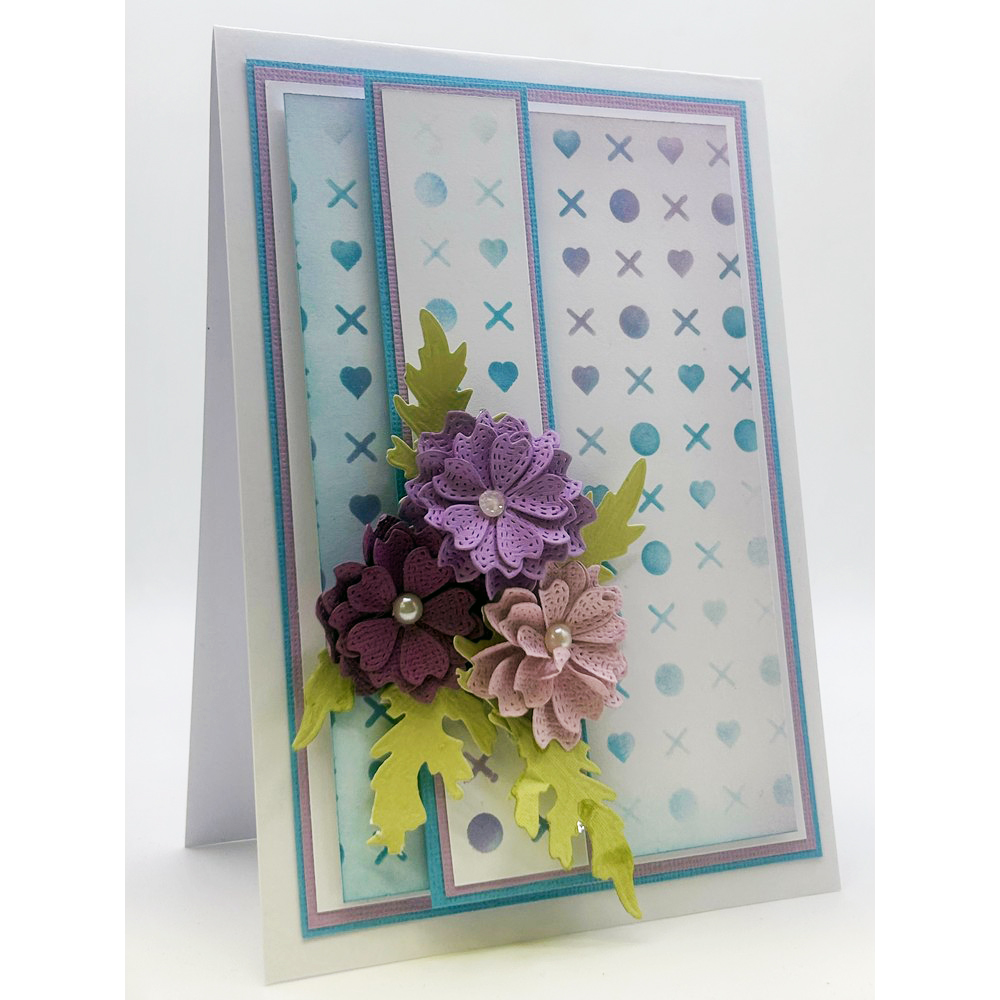 Nellie's Choice 3D Folder & Stencil Set - Hugs & Kisses - Image 2