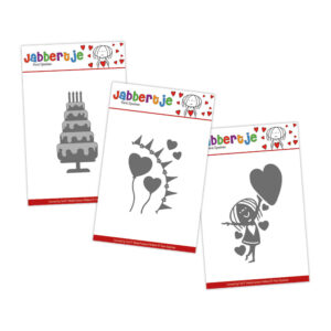 Jabbertje Cutting Dies - Tiered Cake, With Hearts & Balloons set