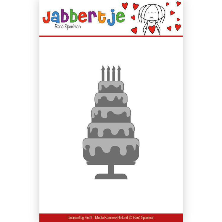 Jabbertje Cutting Dies - Tiered Cake, With Hearts & Balloons set - Image 7