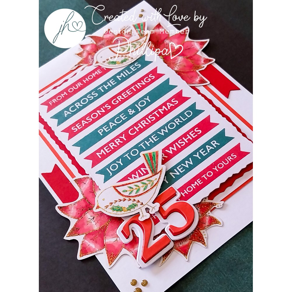 Julie Hickey Christmas Sentiment Banners A6 Stamp Set
