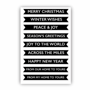 Julie Hickey Christmas Sentiment Banners A6 Stamp Set