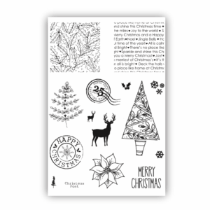 Julie Hickey Christmas Postage & More! A6 Stamp Set