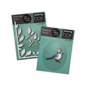 Memory Box Vibrant Leaf Corner and Bluebird Prince craft die set