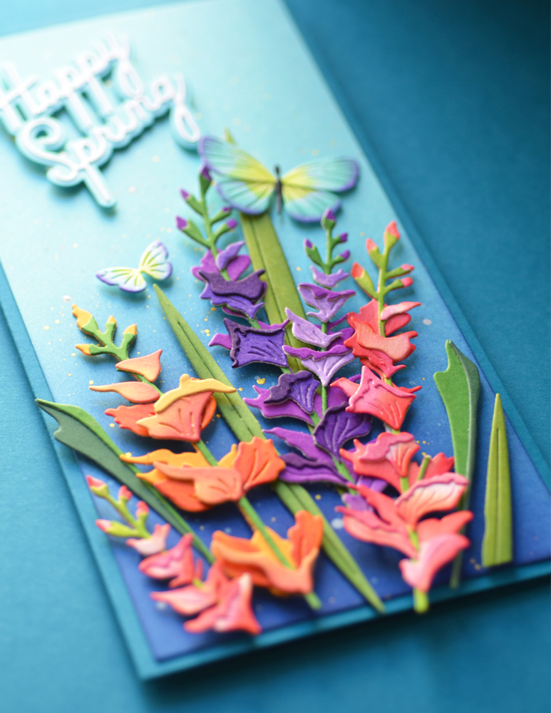 Memory Box - Fanciful Gladiola Stem craft die