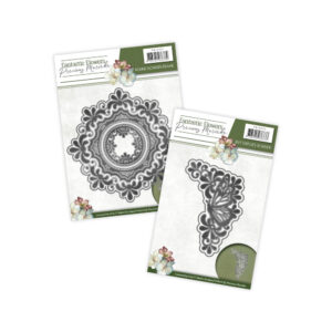 Precious Marieke Fantastic Flowers - Round Flowers Frame & Butterflies Border Set