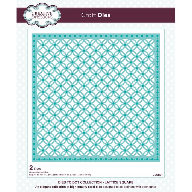 Creative Expressions - Lattice Square Craft Die Set